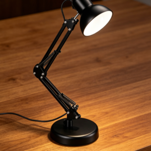Metal Desk Lamp with Clamp, Swing Arm , Architect Adjustable Gooseneck Table Lamp, Clip Desk Lights for Home Office, Work, Study, Reading, E26 Base, Multi-Joint, Black